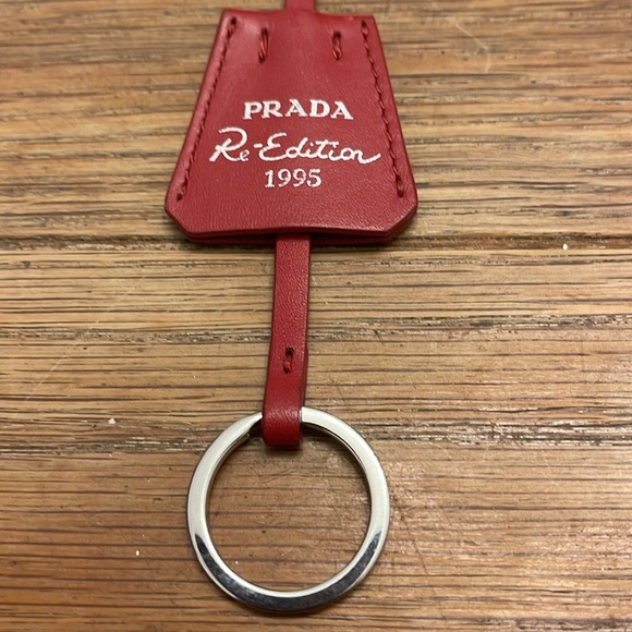 Prada Red Leather Re-Edition 1995 Purse Key Fob - Picture 4 of 4